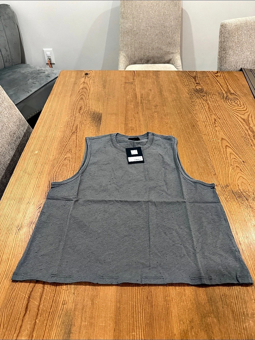 Women’s ATM Speckled Tank Top Gray Size Medium